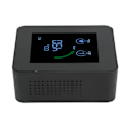 Miniatyrbilde 6 av 8: Kulldioksiddetektor USB-lading TVOC-sensor Halvleder Luftkvalitetsmonitor med temperatur- og fuktighetsmåling Svart