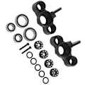 Miniatyrbilde 8 av 8: 1 Par Aluminium RC Styrekopp med Forstørrede Lagre for Arrma Karton 1/8 RC Bil Svart