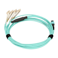 Miniatyrbilde 1 av 8: MPO til 8LC Fiber Patch-kabel 3,3yd Duplex MPO til 8LC LSZH Lavt Optisk Tap Stabil Overføring Fiberoptisk Patch-ledning