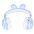 Miniatyrbillede 5 af 8: Kaninøre Bluetooth 5.0 Hovedtelefoner Foldbare Trådløse Børneheadset med LED-Farvelys til PC Tablet Online Læring Blå