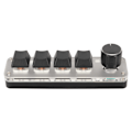 Miniatyrbilde 2 av 8: USB Mini 4-Tastatur med Knott Blå Bryter RGB Bakgrunnsbelysning Dobbel Modus Tilkobling DIY Programmerbar Makro Mekanisk Tastatur