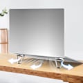 Miniatyrbillede 5 af 7: 2 stk. metal foldbar bærbar computerstand, Mini bærbart støttebase, Forhøjet varmeafledning beslag, zinklegering