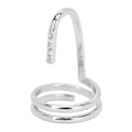 Miniatyrbilde 1 av 8: Dekorative Neglring Mote Fingertopp Smykker Nail Art Ring Damer som bærer Negltilbehør Platina