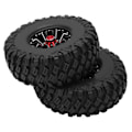 Pikkukuva 2 / 8: 2 kpl / setti 1,9 tuuman RC-auton vanteet ja renkaat AXIAL SCX10 1/10 Crawler -auton päivitysosiin, musta
