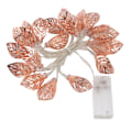 Miniatyrbild 6 av 8: Rose Gold String Lights 20 LED-lampor Vattentät batteridriven urholkade lövlampor String Party Dörr inomhus