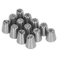 Miniatyrbilde 7 av 8: 13 stk juleblomster frostspisser dyser i rustfritt stål DIY kake dekorasjon tips for muffins dekorasjon