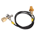 Miniatyrbillede 5 af 8: Soda Maker Adapter Slang Kit 1,5 m Sort Slange med Guld Hane Adapter Trykmåler W21.8 14 til DUO til Terra for Art