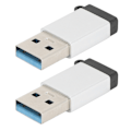 Pikkukuva 2 / 8: Adapteri USB3.0 - TypeC USB C - USB OTG Plug Play -muunnospää tiedonsiirtoon (Hopea)