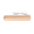 Miniatyrbillede 3 af 7: Rektangulær LED-lys Displayfod Varmt lys USB-interface Træ Art Lights Displayfod til Krystal Glas Akryl 24cm / 9.45in