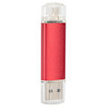 Miniatyrbild 7 av 8: 2 i 1 USB-minne OTG U Disk Memory Stick Penna Datalagring med hög kapacitet Red64GB