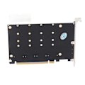 Miniatyrbillede 4 af 8: M.2 NVME SSD til PCIE X16 Adapter 4 Port Højhastighed 4x32Gbps Soft Raid Kort med individuel LED-indikator til computere