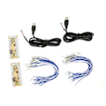 Miniatyrbild 8 av 8: 2 Player Arcade Encoder No Latency DIY Arcade Encoder med USB-kablar och knappledningar för MAME