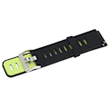 Miniatyrbillede 4 af 8: 22 mm universelt silikone sportsurrem til Huawei Watch 3 til Watch 2 til Watch GT Sort Grøn