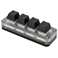 Miniatyrbild 5 av 8: Mini 4 Key Gaming Tangentbord Mekanisk knappsats Typ C till USB Interface Programmering Svart med RGB-ljus