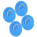Miniatyrbillede 5 af 8: 4 stk. PVC Patch Elastisk Reb Sæt D-Ring Patch Bungee Cord Sæt Rustfrit Stål D-Ring PadBlå