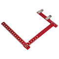 Miniatyrbillede 1 af 8: T-formet bue lineal Foldbar design 2-sidet skala Aluminium legering L bue måleværktøj til sammensatte recurve buer Sort