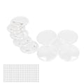 Miniatyrbild 4 av 7: 100 set Blank Badge Making Kit 25 mm Transparent slitstark Utsökt utförande Knapp Badge Maker Set för gör-det-själv hantverk