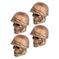 Miniatyrbillede 7 af 8: 4 stk Dækventilhætter Skull Style Antioxidation Universal til Biler Lastbiler Cykler Motorcykler Cykler Bronze