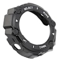 Pikkukuva 3 / 8: Amazfit TRex -kellolle suojakotelo, muovi, Edge Bumper suojakotelo (musta kuori, valkoinen teksti)