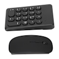 Miniatyrbild 2 av 8: Numerisk tangentbord Bärbar Smal 2,4 GHz USB Trådlös Mini Svart Numerisk tangentbord Mus Combo Set för bärbara datorer Stationära datorer PC