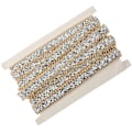 Miniatyrbild 4 av 8: 5yard 15mm Gold Edge Silver Diamond Wrap Roll Rhinestone Ribbon Dekoration