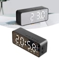 Miniatyrbild 6 av 8: Intelligent digital display väckarklocka multifunktionell Bluetooth 5.0 spegelfinish smart högtalare för sovrum