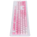 Miniatyrbild 3 av 8: 104 ST Key Caps Rosa Vit Färgningsprocess Matt Utseende PBT Keycaps för 61/87/104 tangenter Mekaniskt tangentbord