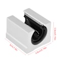 Miniatyrbilde 2 av 7: 4 stk SBR20UU åpne lineære bevegelseslager glideblokker 3D-skriver CNC deler 20*39*11mm