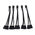 Pikkukuva 1 / 8: 5 kpl Tuuletinjatkokaapeli johto 1-2 4-napainen liitin Splitter Adapter Virransyöttömuunnin