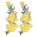 Miniatyrbild 6 av 7: Broderad Patch Blomma Bomull Miljöskydd Unika gör-det-själv-kläder Accessoarer till västar Hattar Gul