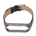Miniatyrbillede 2 af 8: Hurtigkobling af læderarmbånd Bambusmønster urremme Håndleds Smartwatch Remme Udskiftning til Xiaomi Mi Band 6 5 NFCBlack