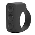 Miniatyrbillede 6 af 8: Fjernbetjening Scrollring Bluetooth APP Sideturner ABS Kamera Fjernbetjent lukker Selfie-knap med opladningsetui til mobiltelefon Sort