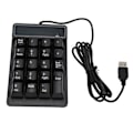 Miniatyrbillede 6 af 8: Trådløst Nummertastatur Sort USB-forbindelse 19 U-formede Taster Plug and Play Kompakt Numerisk Tastatur til Bærbar PC Desktop