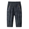 Miniatyrbillede 1 af 5: Mænds Sorte Nylon Over-Knæ Elastisk Talje Track Pants Shorts 2XL