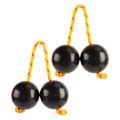 Miniatyrbilde 6 av 8: 2 stk afrikanske rytmiske baller Justerbar Svart Komfortabel afrikansk Shaker Rattle Ball for underholdning