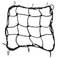 Miniatyrbillede 1 af 8: Cargo Net Nylon Robust Elastisk Bagagenet med Kroge til Vej Mountain Cykler Motorcykler Elektriske Køretøjer Sort