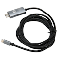 Pikkukuva 5 / 8: Type-C - HD-liitäntäkaapeli, tukee 4K 30Hz, Plug and Play, Type-C - HD-kaapeli televisiolle ja näytölle, musta ja harmaa