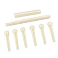 Miniatyrbild 8 av 8: Akustisk gitarr Bridge Set Mutter Sadelsträngstift Plastinstrument Tillbehör för att spela