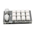 Miniatyrbilde 4 av 8: Mini-tangentbord 12 taster 2 knapper USB eller BT-tilkobling Blå bryter Plug and Play Programmerbar tastatur for spill Kontor Media Hvit
