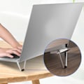 Miniatyrbillede 7 af 7: 2 stk. metal foldbar bærbar computerstand, Mini bærbart støttebase, Forhøjet varmeafledning beslag, zinklegering