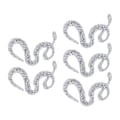 Miniatyrbillede 7 af 8: Slangeformet Strass Trim Bånd Mesh Wrap Rulle DIY Tøjtilbehør Applikation (sølv)