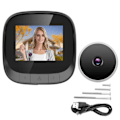 Miniatyrbild 1 av 8: 2,4-tums Smart Visual Door Viewer Digital Video Peephole Security Eye Monitoring Camera