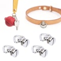 Miniatyrbillede 5 af 8: 4 stk Metal Ring Skruer Rundt Hoved Dobbelt Nit Spik Roterende Spikes DIY Læder Håndværk Tilbehør Sølv