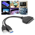 Miniatyrbilde 7 av 8: USB3.0 til SATA-kabel Datamaskin tilkoblet harddisk konvertering Dataoverføring C0108Svart