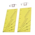 Miniatyrbild 7 av 7: 2 set sömguidelinjal Stark magnetisk rostfritt stål Transparent Akryl Gul linjal Positioneringsmagnet sömguide