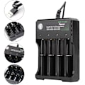 Miniatyrbilde 6 av 8: 4-plasser Universal USB Smart Batterilader for 18650 oppladbart batteri