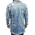 Miniatyrbillede 3 af 5: Distressed Denim Shacket med Lommer i Lyseblå - Mænds Langærmet Jakke (Størrelse 2XL)
