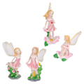 Miniatyrbilde 6 av 8: 4 stk Fe-pynt Harpiks Fe-statue Miniatyrfigurer for Hage Veranda