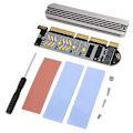 Miniatyrbilde 3 av 8: M.2 NVMe SSD til PCIe-adapter PCIe 4.0 aluminiumlegering Plug and Play M.2 PCIe-adapterkort for stasjonær X16-spor