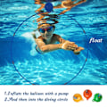 Miniatyrbillede 8 af 8: Poollegetoj Simring Dykning Flydering Flydende Poolringe med Flydende Bold